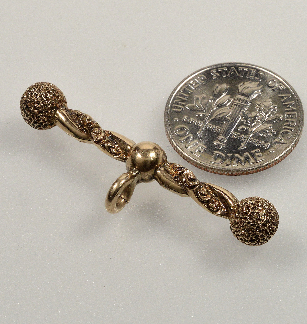 Antique Georgian 14K Gold T-Bar Fob Pendant C.1820 004113