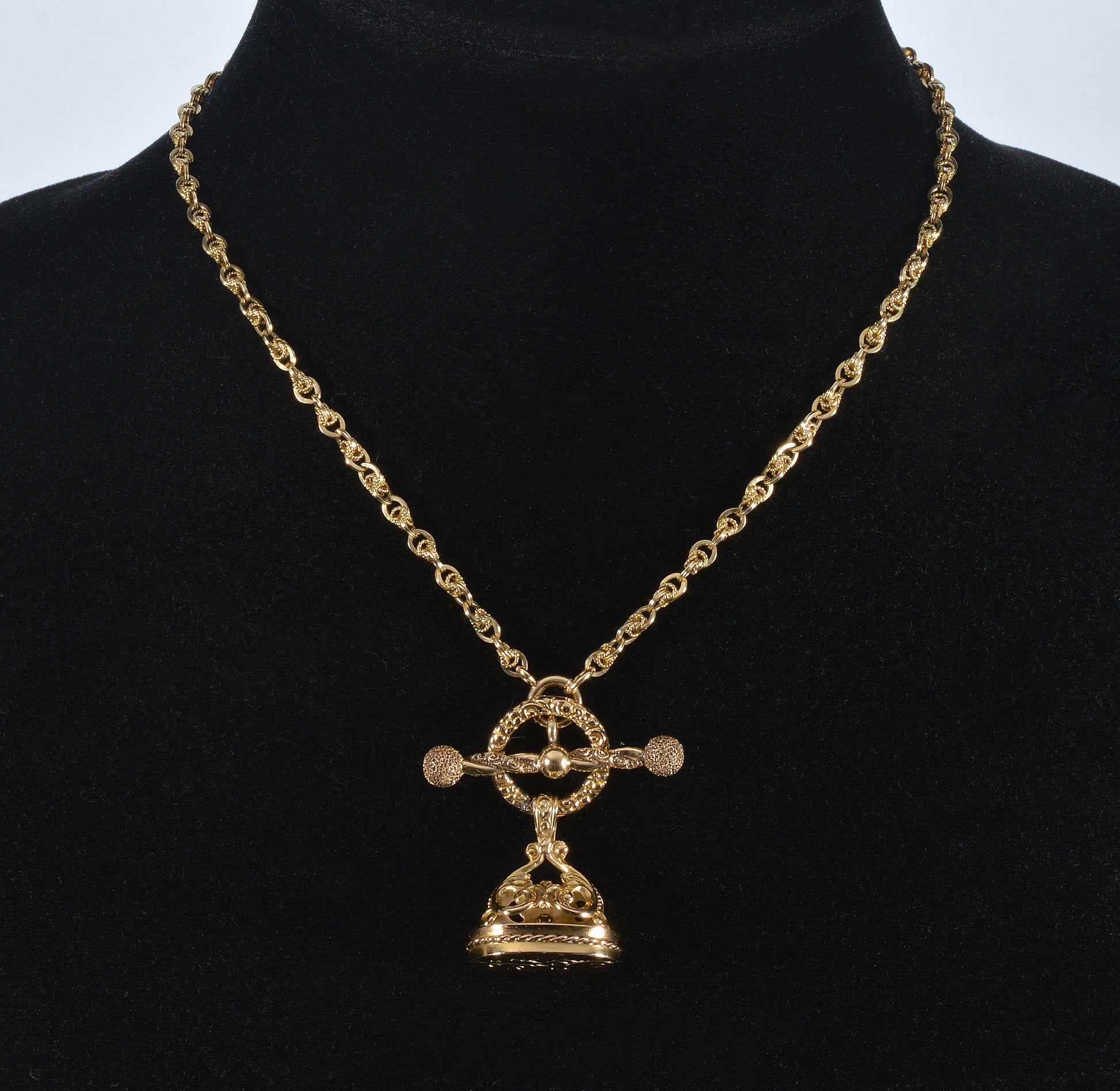 Antique Georgian 10K Gold Seal Watch Fob Charm Pendant C.1820