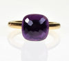 Pomellato Nudo 18K Gold Amethyst Italy Ring Size 6
