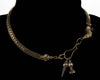 Antique Georgian 14K Gold Boar Head Fobs Snake Watch Chain Necklace C.1820