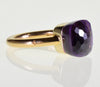 Pomellato Nudo 18K Gold Amethyst Italy Ring Size 6
