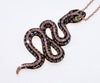 Effy Safary Snake Pendant Necklace 14K Gold Tsavorite Diamonds Enamel