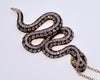 Effy Safary Snake Pendant Necklace 14K Gold Tsavorite Diamonds Enamel