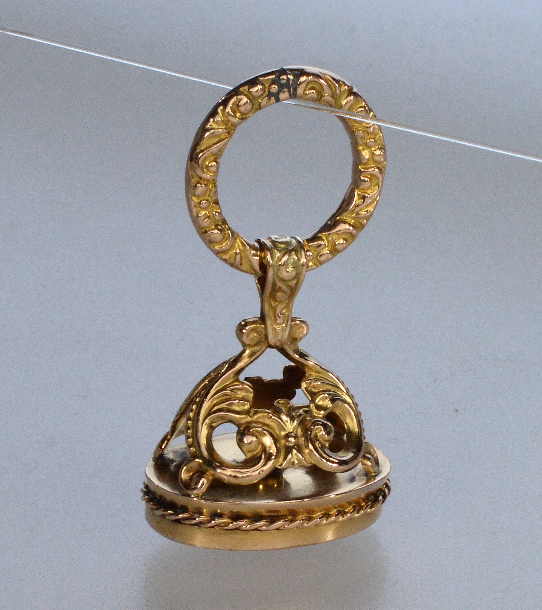 Antique Georgian 10K Gold Seal Watch Fob Charm Pendant C.1820