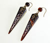 Antique Victorian Pique Inlaid Gold & Silver Drop Earrings C.1860 003604