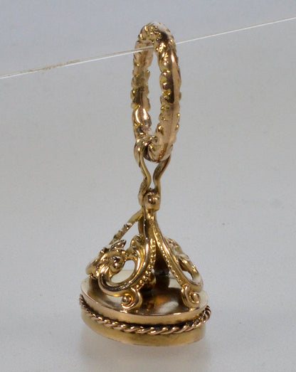 Antique Georgian 10K Gold Seal Watch Fob Charm Pendant C.1820