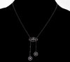Antique French Belle Époque Negligee Necklace Platinum 14K Gold Old Mine Cut Diamonds C.1900