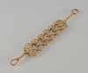 Antique Edwardian 10K Gold Filigree Fob Chain Dog Clip Bolt Clasps C.1910