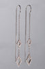 Designer 14K White Gold Diamond Threader Bar Earrings from Neiman Marcus