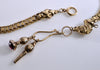 Antique Georgian 14K Gold Boar Head Fobs Snake Watch Chain Necklace C.1820