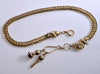 Antique Georgian 14K Gold Boar Head Fobs Snake Watch Chain Necklace C.1820