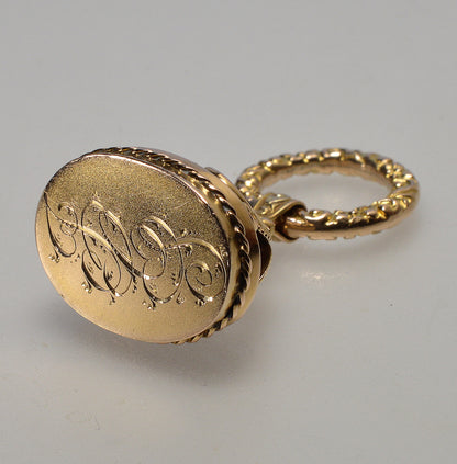 Antique Georgian 10K Gold Seal Watch Fob Charm Pendant C.1820