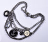 Givenchy Houte Couture Signature Necklace Gunmetal Nautical C.1980