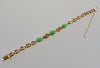 Reserved for A. Antique Art Deco 14K Gold Jadeite Jade Bracelet 7" C.1920