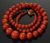 Antique Victorian Italian Red Coral Necklace C.1880 003605
