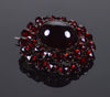 Antique Victorian Bohemian Garnet Brooch Pin C.1830