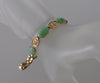 Reserved for A. Antique Art Deco 14K Gold Jadeite Jade Bracelet 7" C.1920