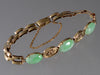 Reserved for A. Antique Art Deco 14K Gold Jadeite Jade Bracelet 7" C.1920