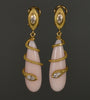Italian 18K Gold 1.0 CTW Diamonds Coral Snake Earring C.1980