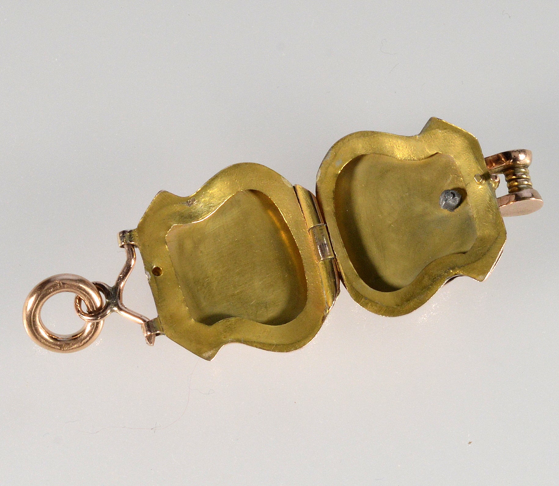 Antique Victorian 9K Gold Purse Locket Pendant C.1880 002880