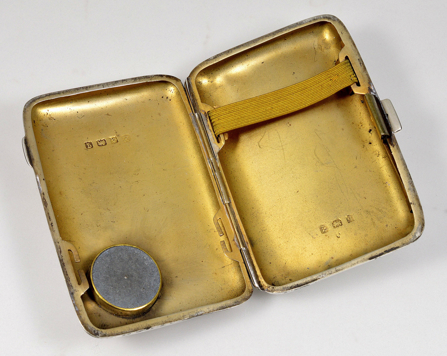 Antique Japan Shibayama Insect Inlay Cigarette Case With Compass Sterling C.1915