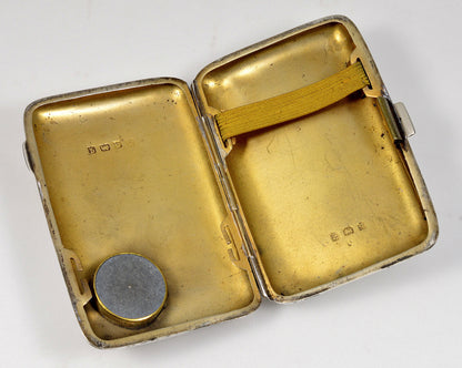 Antique Japan Shibayama Insect Inlay Cigarette Case With Compass Sterling C.1915