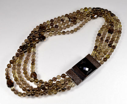 Georgio Armani Smoky Quartz Statement Necklace From Neiman Marcus