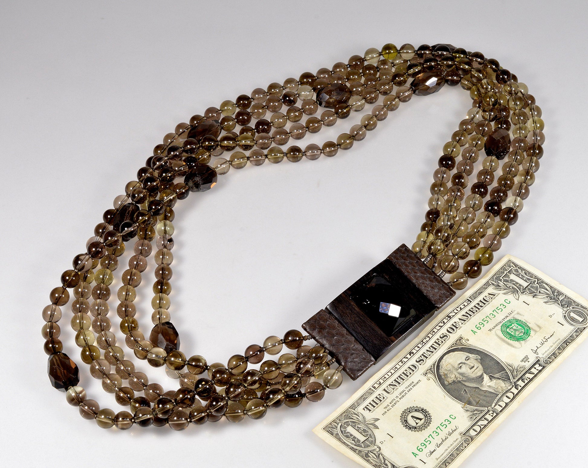 Georgio Armani Smoky Quartz Statement Necklace From Neiman Marcus