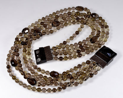 Georgio Armani Smoky Quartz Statement Necklace From Neiman Marcus