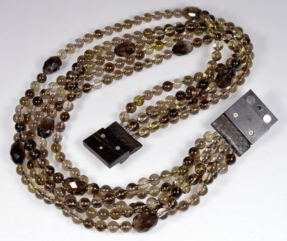 Georgio Armani Smoky Quartz Statement Necklace From Neiman Marcus