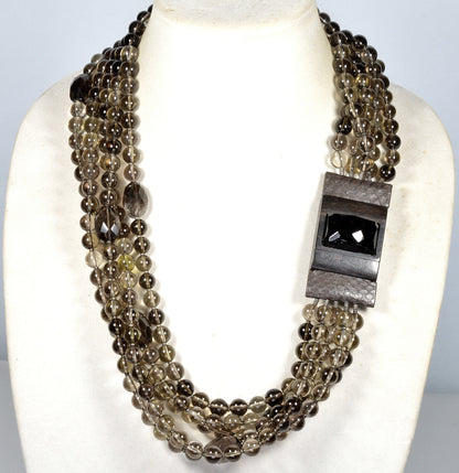 Georgio Armani Smoky Quartz Statement Necklace From Neiman Marcus