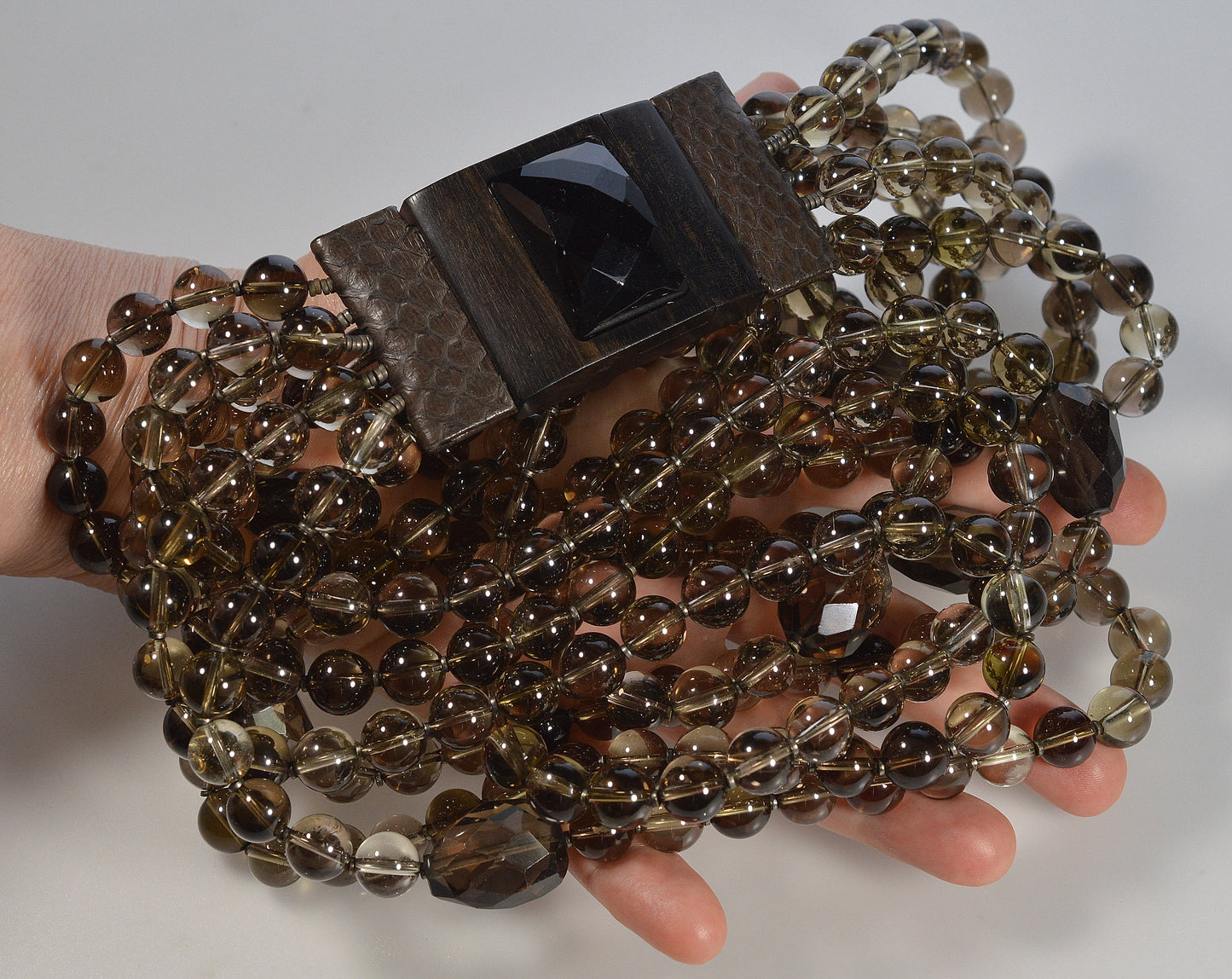 Georgio Armani Smoky Quartz Statement Necklace From Neiman Marcus