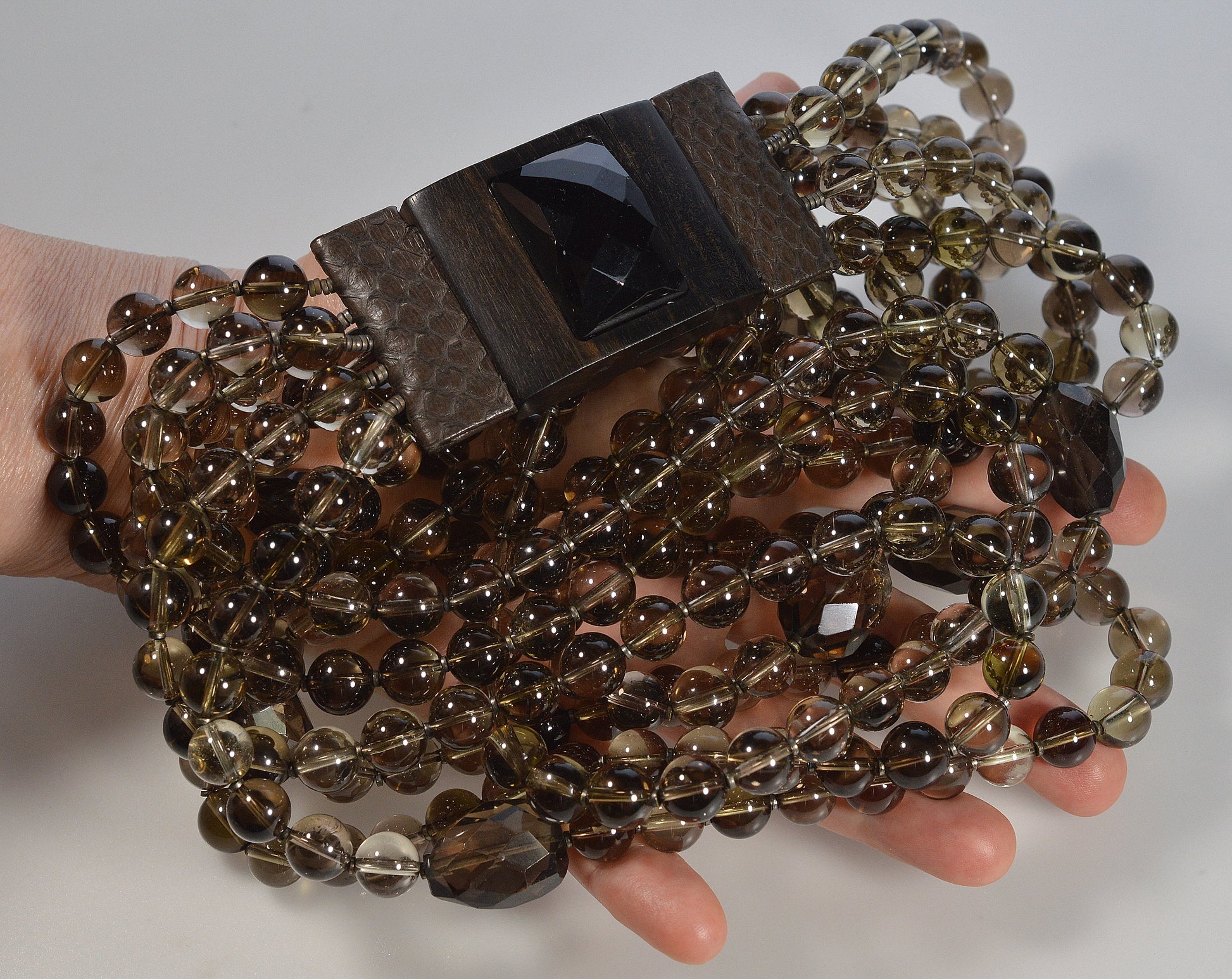 Georgio Armani Smoky Quartz Statement Necklace From Neiman Marcus