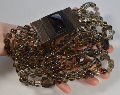 Georgio Armani Smoky Quartz Statement Necklace From Neiman Marcus