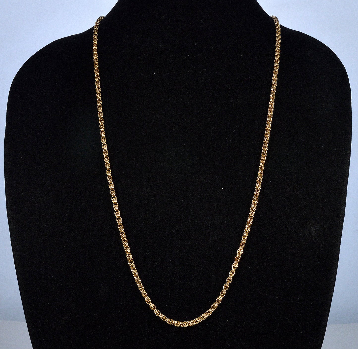 Antique Victorian 10K Gold Fancy Link Chain Necklace 31 1/2" C.1890