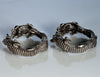 Kieselstein-Cord 2000 Sterling Silver 925 Alligator Hoop Earrings Designer Jewelry