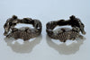 Kieselstein-Cord 2000 Sterling Silver 925 Alligator Hoop Earrings Designer Jewelry