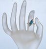 Antique Victorian 14K Gold Turquoise Pearl Ring Size 5 1/2 C.1890