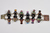 Art Nouveau Blackamoor Enamel Paste Sterling Bracelet C.1900