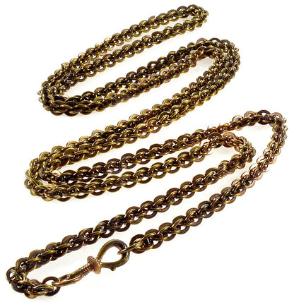 Antique Georgian Brass Guard Chain Necklace C.1800