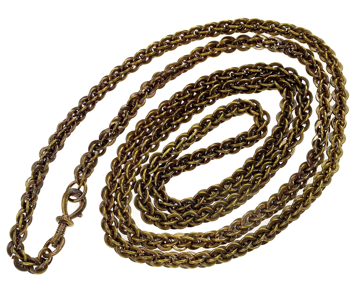 Antique Georgian Brass Guard Chain Necklace C.1800