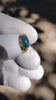 Art Deco Black Opal 14K Gold Solitaire Ring Size 5 1/2 C.1930