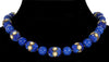 Lois Rousselet Lapis Lazuli Glass Puzzle Bead Necklace