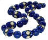 Lois Rousselet Lapis Lazuli Glass Puzzle Bead Necklace