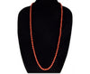 Antique Art Deco Momo Coral Bead Necklace 34" C 1920