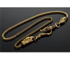 Antique Georgian 14K Gold Necklace Eagle Head Snake Chain Hook C.1820