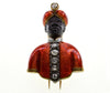 Products Victorian Italian Blackamoor Brooch Dress Clip 18K Gold 1.9 CTW Diamond Enamel C.1870