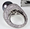 Italian 18K Gold Diamond South Sea Pearl Cocktail Ring