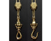 Antique Georgian 14K Gold Hand Fist Necklace Slide Guard Chain C.1820