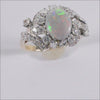 Antique Edwardian 18K Gold Opal Diamond Cocktail Ring C.1900